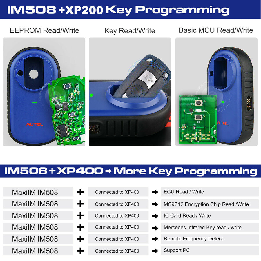 Autel IM508 XP200 Key Chip Programmer Functions