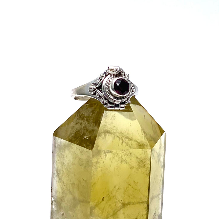 Garnet Poison Ring