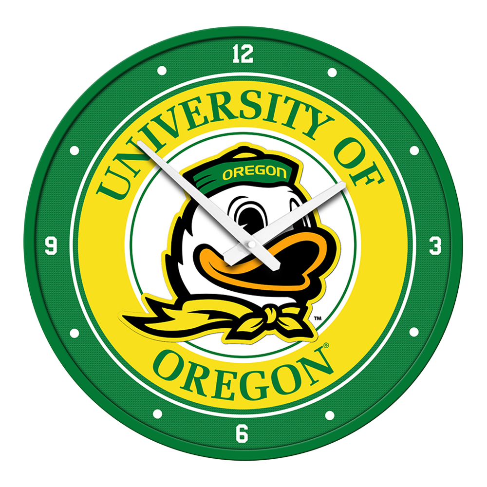 Oregon Ducks Modern Disc Wall Clock The Fan Brand