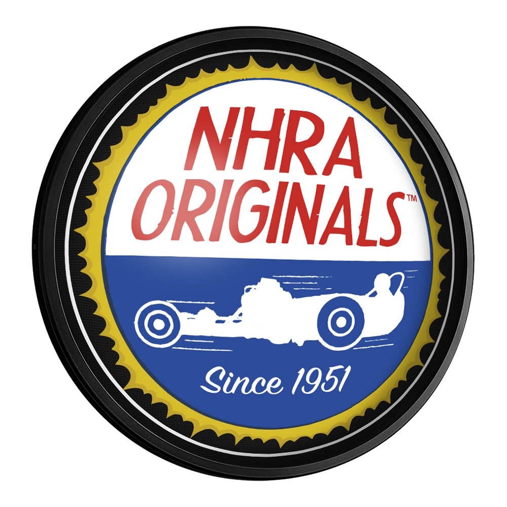 NHRA Classic Round Slimline Lighted Wall Sign The FanBrand