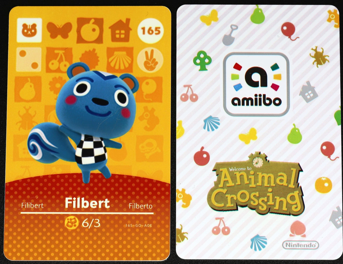 Filbert #165 Animal Crossing Amiibo Card – Villager Cards