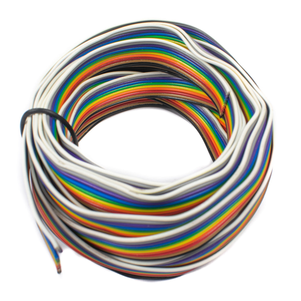 25m Multi-Coloured Ribbon Cable PP001508 20 AWG 10 Core 