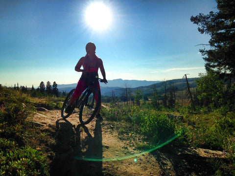 Girl Mountain Biking for Health
