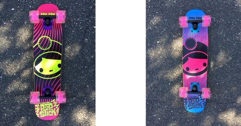 Pom Pom Girls Skateboards with Light Up Wheels