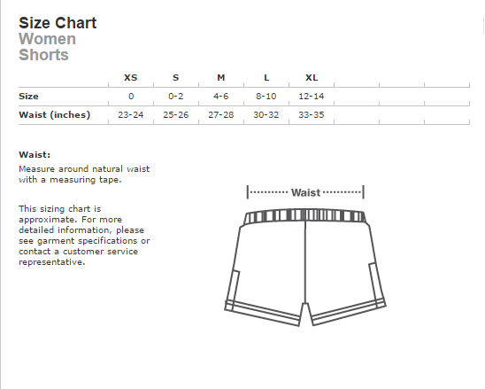 Women S Shorts Size Chart Small