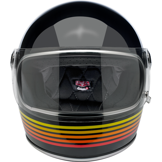 BILTWELL GRINGO S ECE HELMET - GLOSS BLACK SPECTRUM – Strath Moto