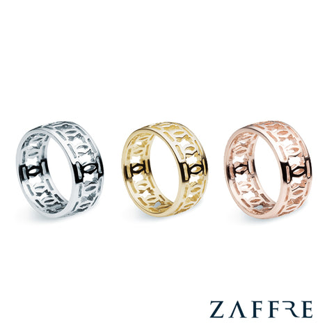 Silver Rose Gold Trellis Rings