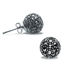 Jet Crystal & Silver Studs