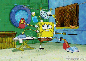 Spoungebob Cleaning Gif