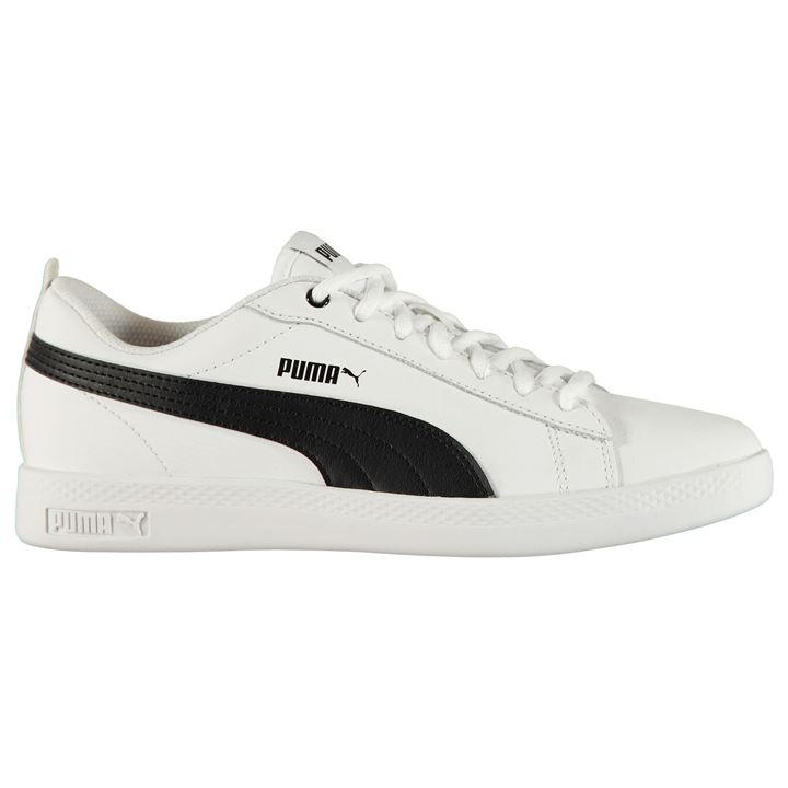 Puma Smash Leather White/Black Trainers 