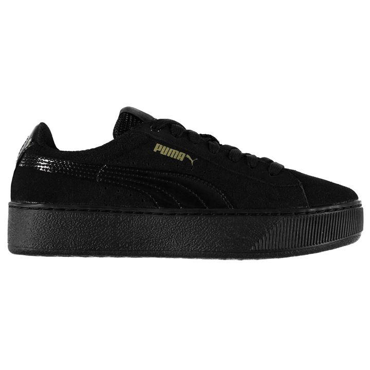 puma vikky suede platform ladies trainers