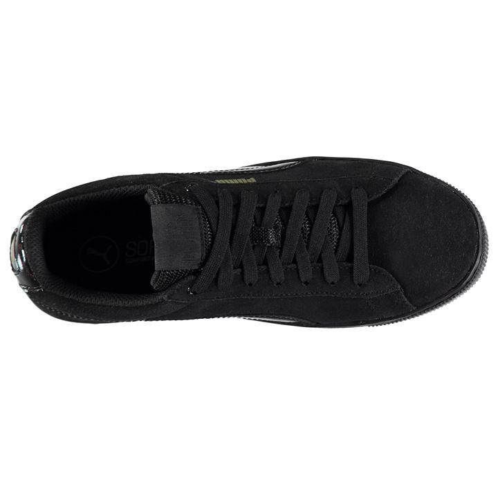 puma vikky suede platform ladies trainers