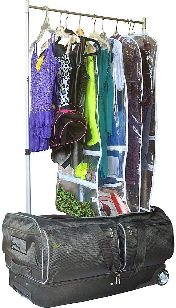 duffle bag with clothes rack