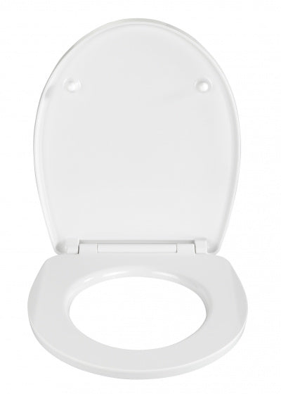 toilet knijpen rol WC-bril Shell Heart 39 x 45 cm acryl bruin/wit