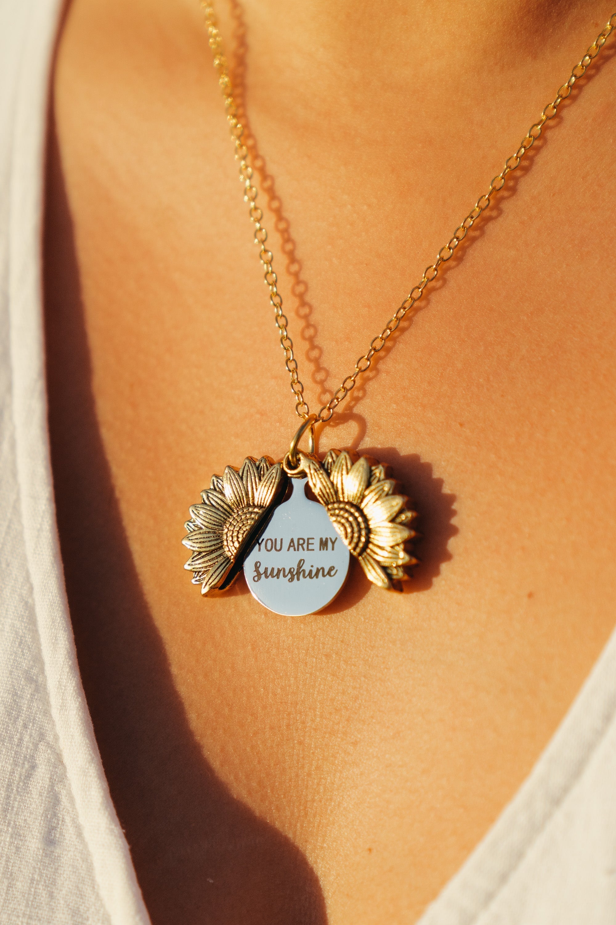 custom you are my sunshine necklace