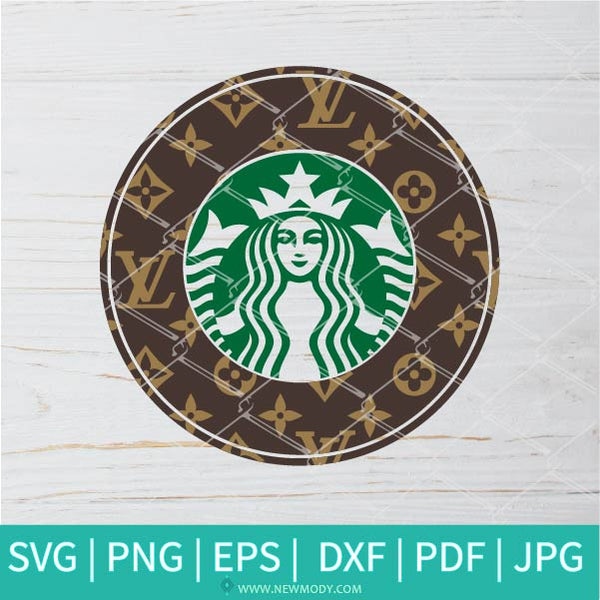 Louis Vuitton Starbucks SVG - Louis Vuitton SVG - Starbucks SVG