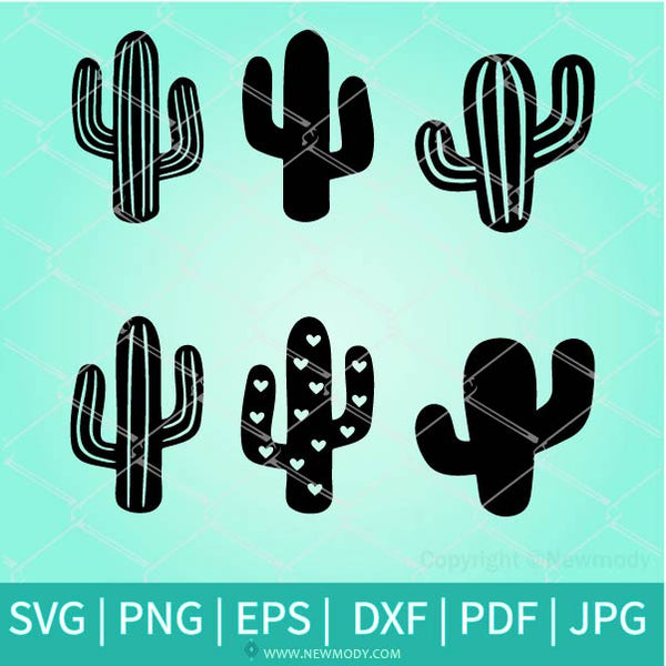 free black and white cactus clipart outline