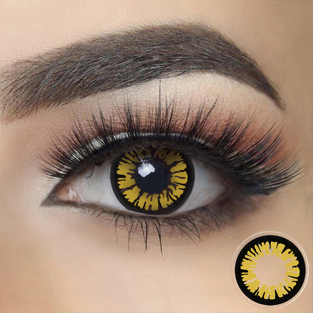 Glamor Yellow Halloween Contacts – Coloreyelens