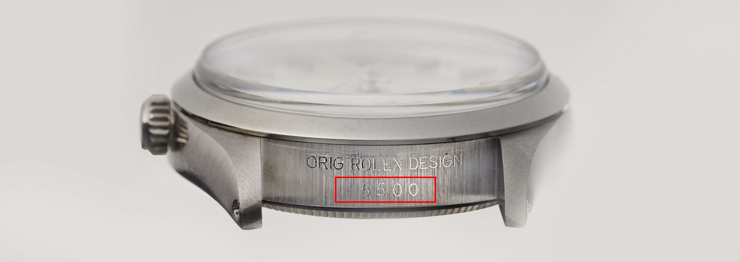 Rolex reference number location