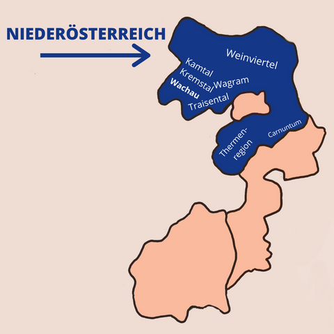 Map of Neiderosterrich sub regions