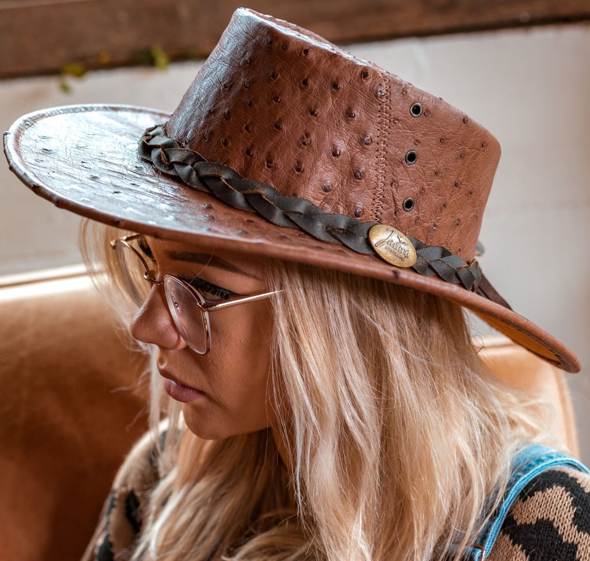 ostrich skin hat