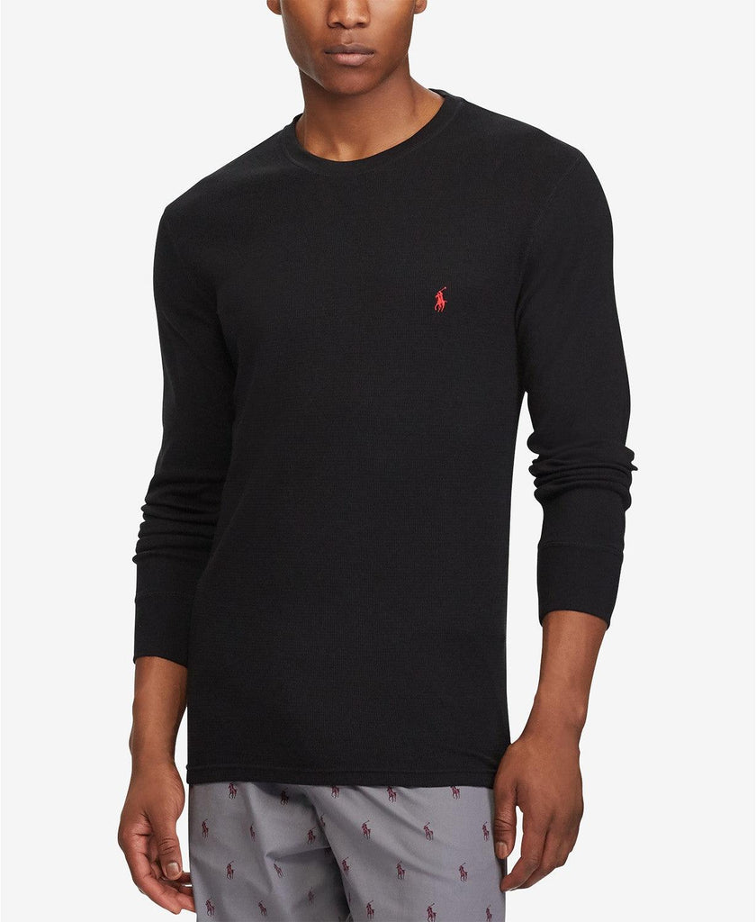 black polo thermal shirt