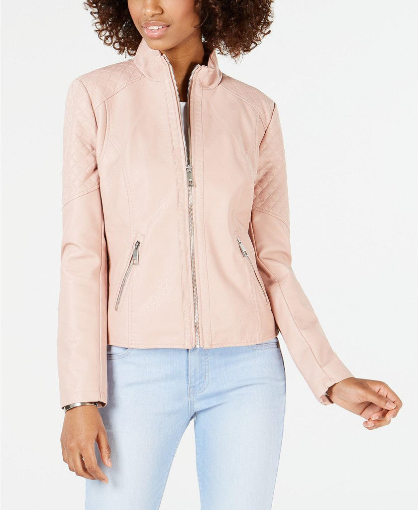 $150 GUESS Quilted Faux-Leather Moto Jacket XXL Extra Small Pink – Bristol  Apparel Co