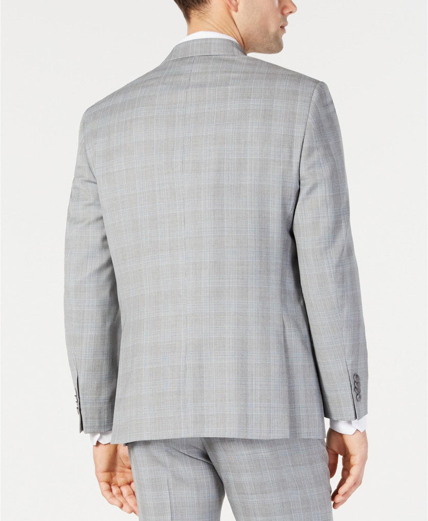 michael kors blue plaid suit