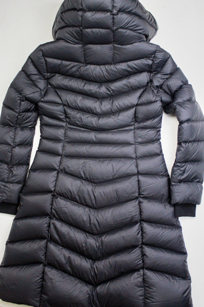 fit and flare puffer coat