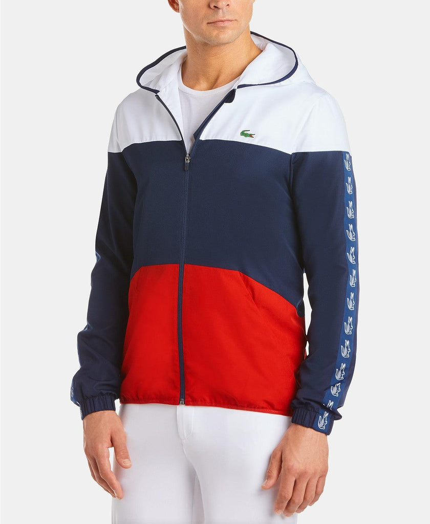 red white and blue lacoste jacket