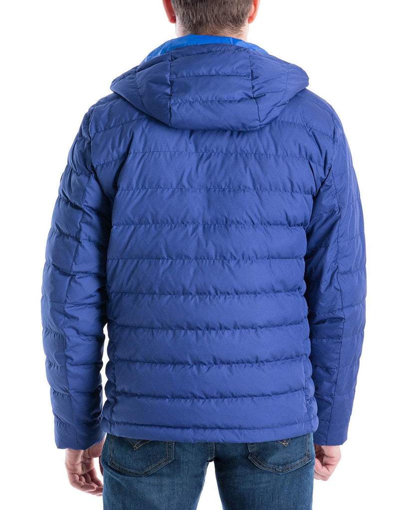 michael kors parka mens blue