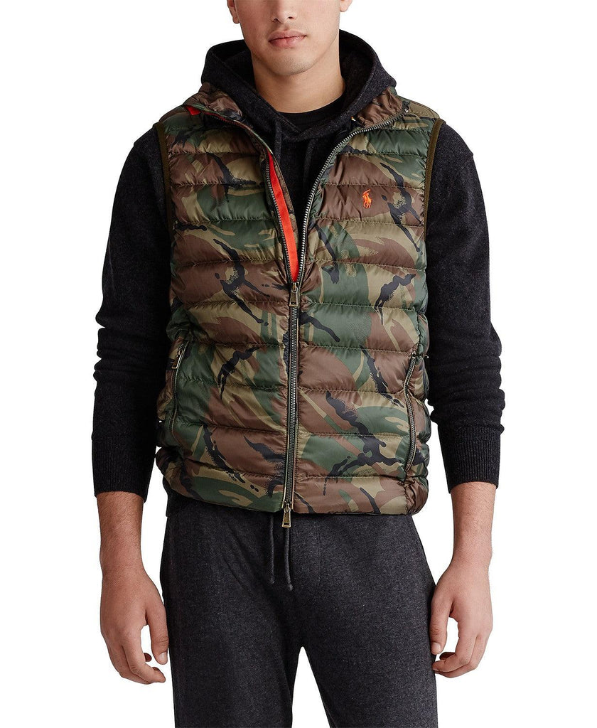 polo camo puffer vest