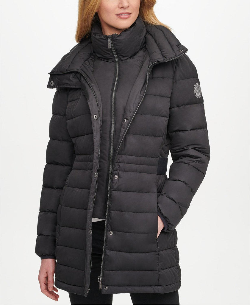 dkny hooded packable puffer coat