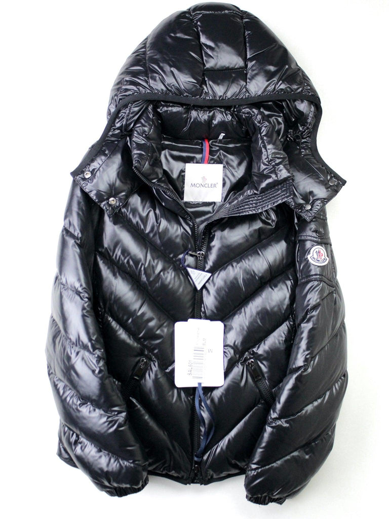 Moncler Womens Brouel Chevron Puffer Jacket Size 0 / XS Black