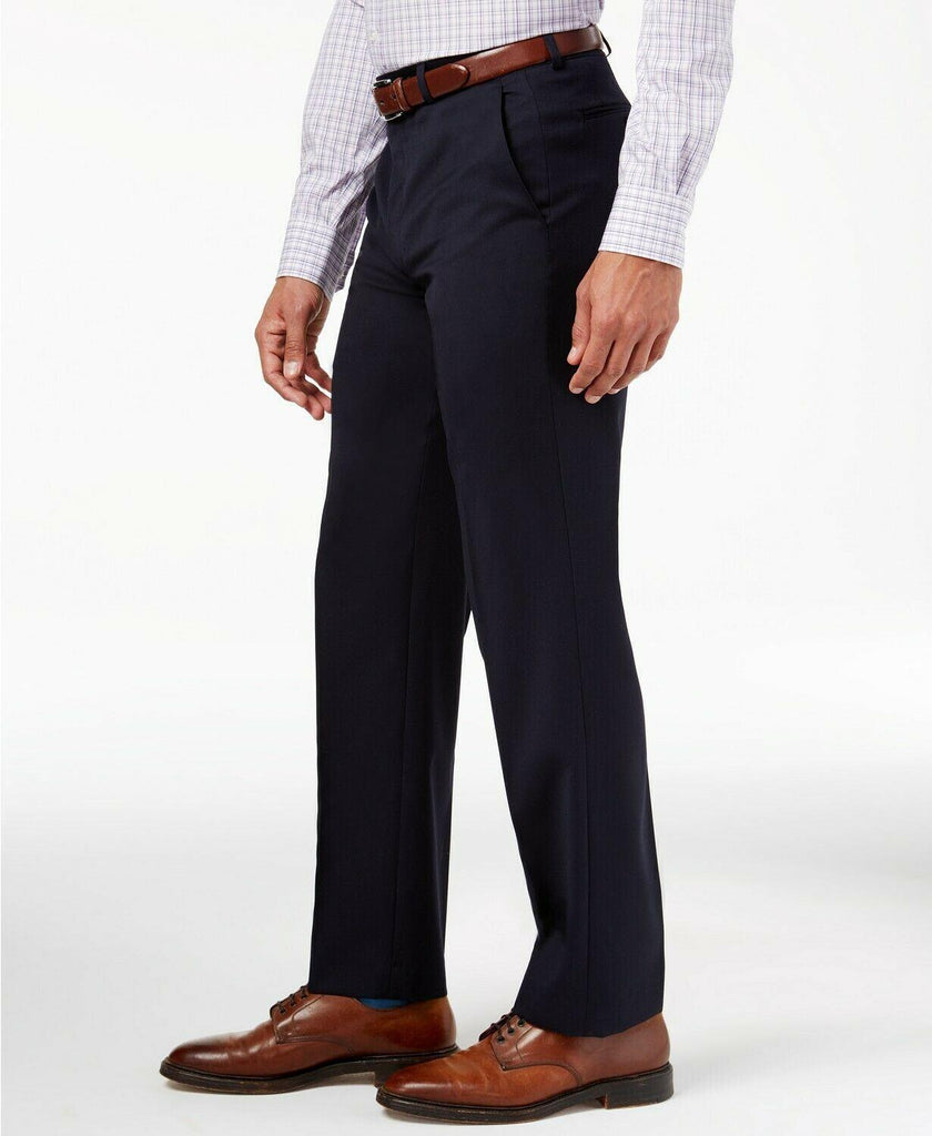 lauren ralph lauren navy plaid ultraflex dress pants