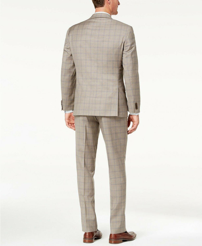 michael kors blue plaid suit