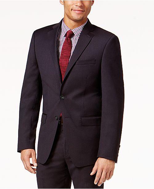 calvin klein burgundy suit