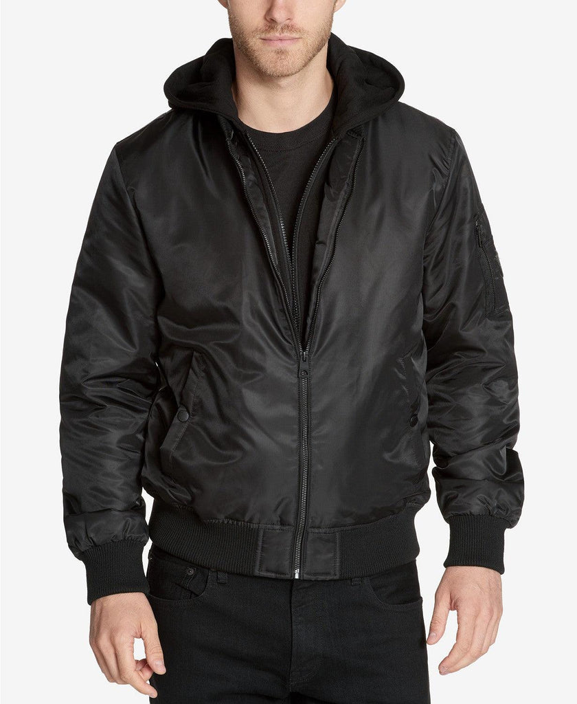 guess black bomber jacket