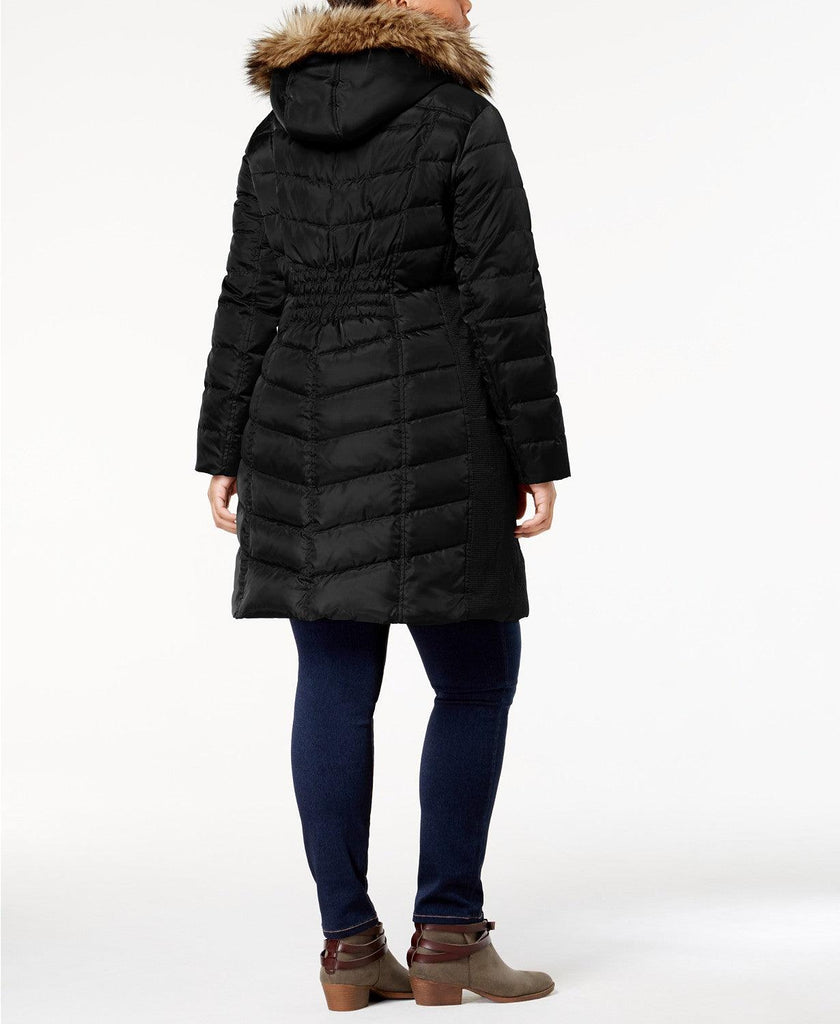 michael michael kors plus size hooded puffer coat