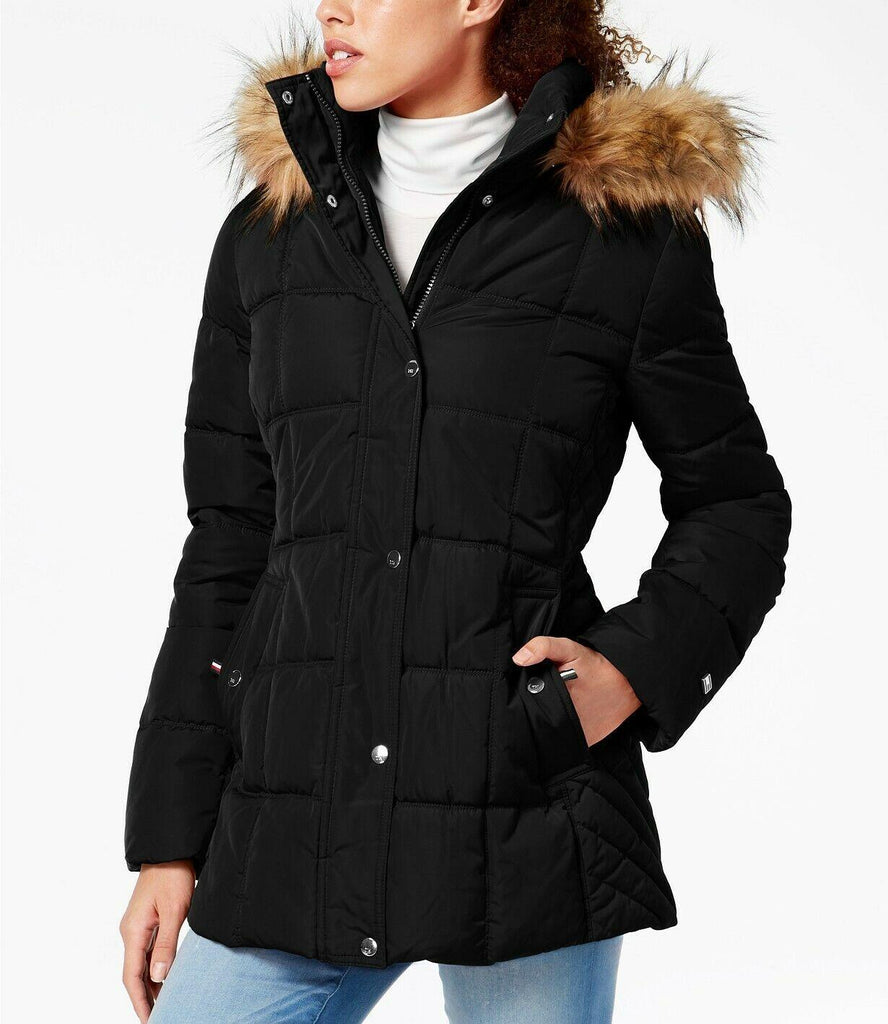 Tommy Hilfiger Womens Hooded Puffer 