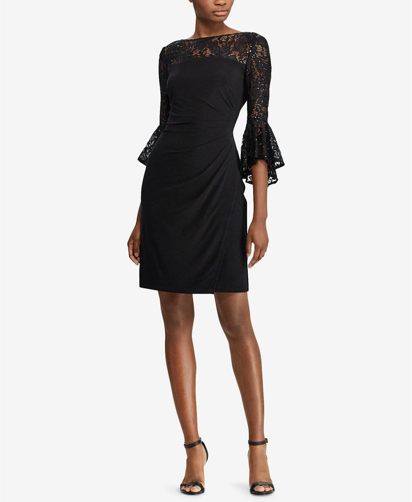 ralph lauren lace trim dress