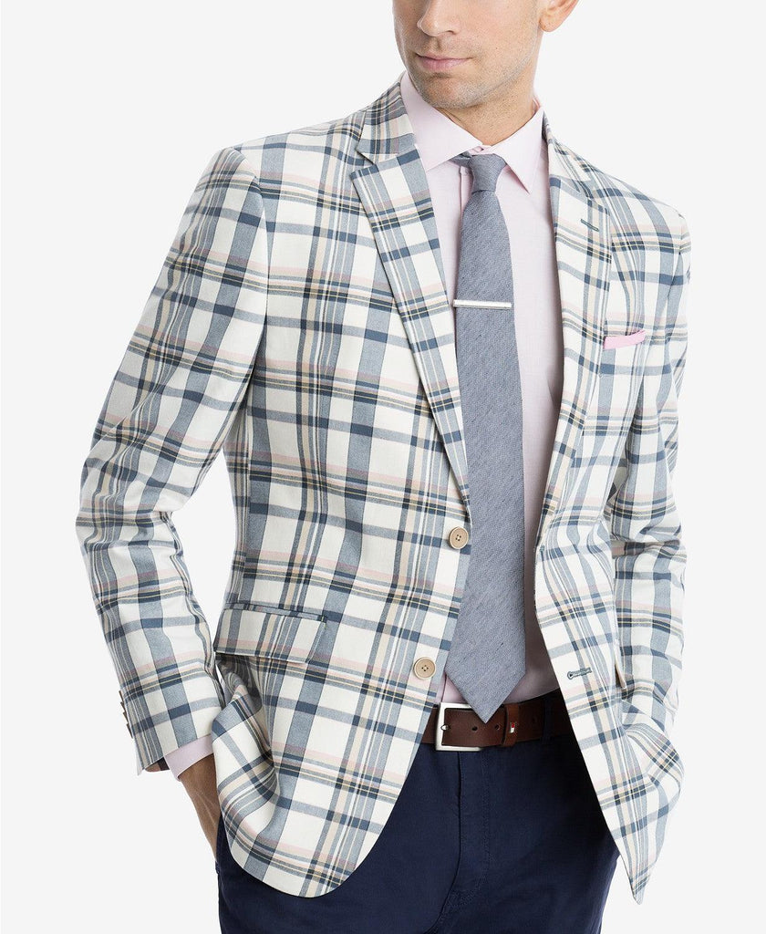 tommy hilfiger plaid sport coat