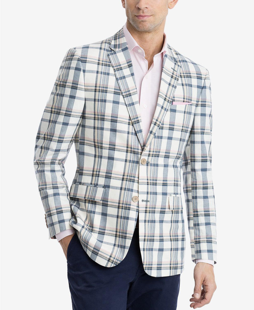 tommy hilfiger plaid sport coat