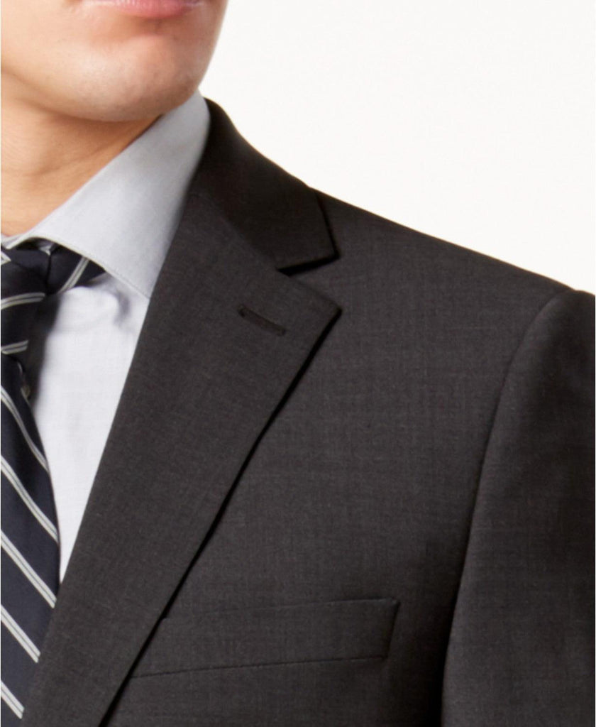 calvin klein charcoal slim fit suit