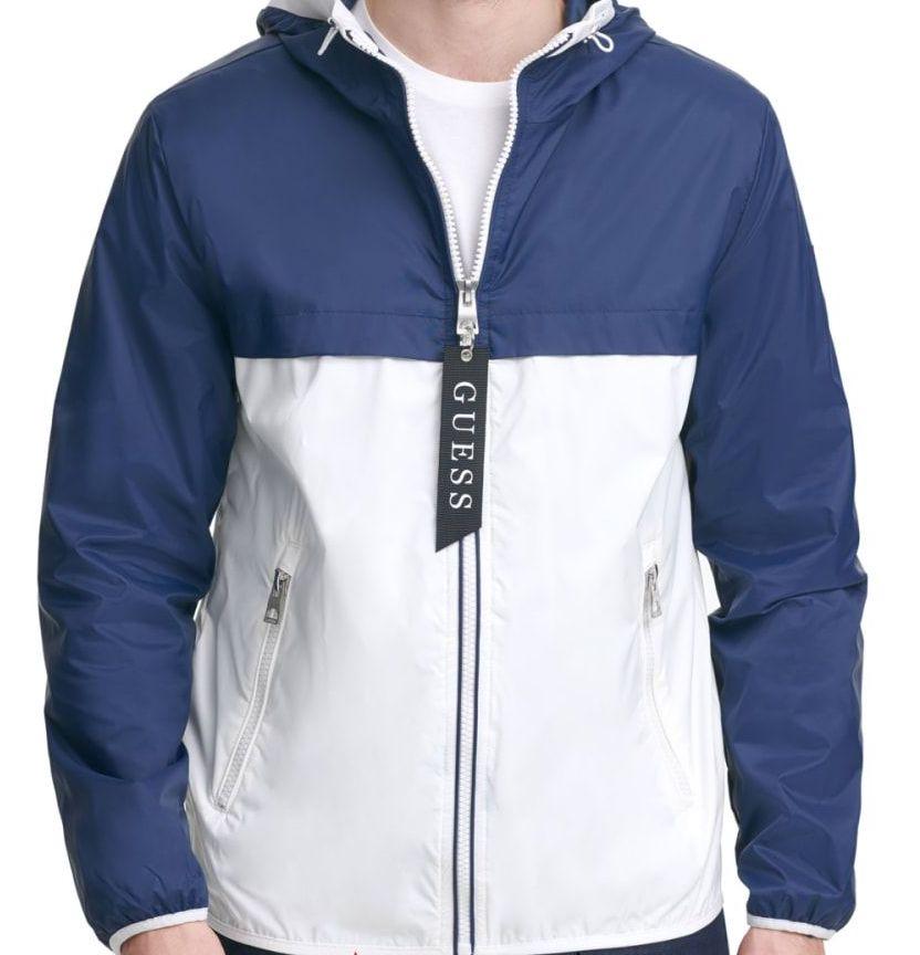 guess windbreaker white