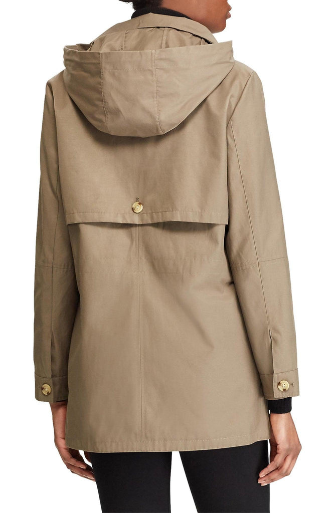 lauren ralph lauren stowaway hood drawstring waist anorak