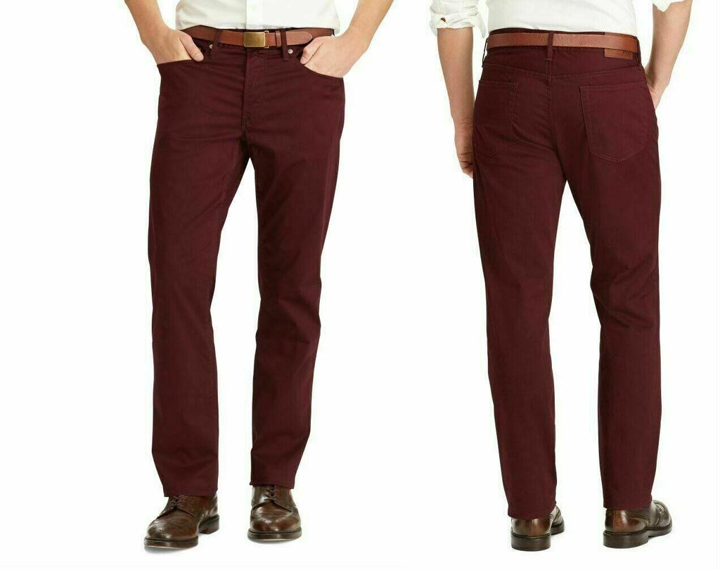 burgundy polo pants