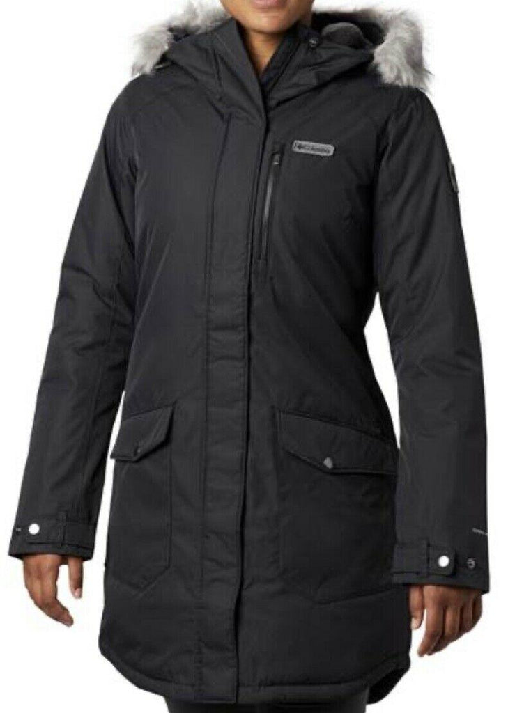 columbia suttle mountain sherpa trim insulated long jacket