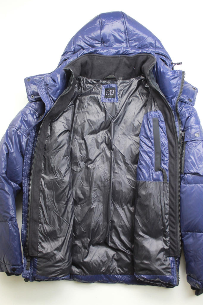 s13 men's quilted down jacket with hood