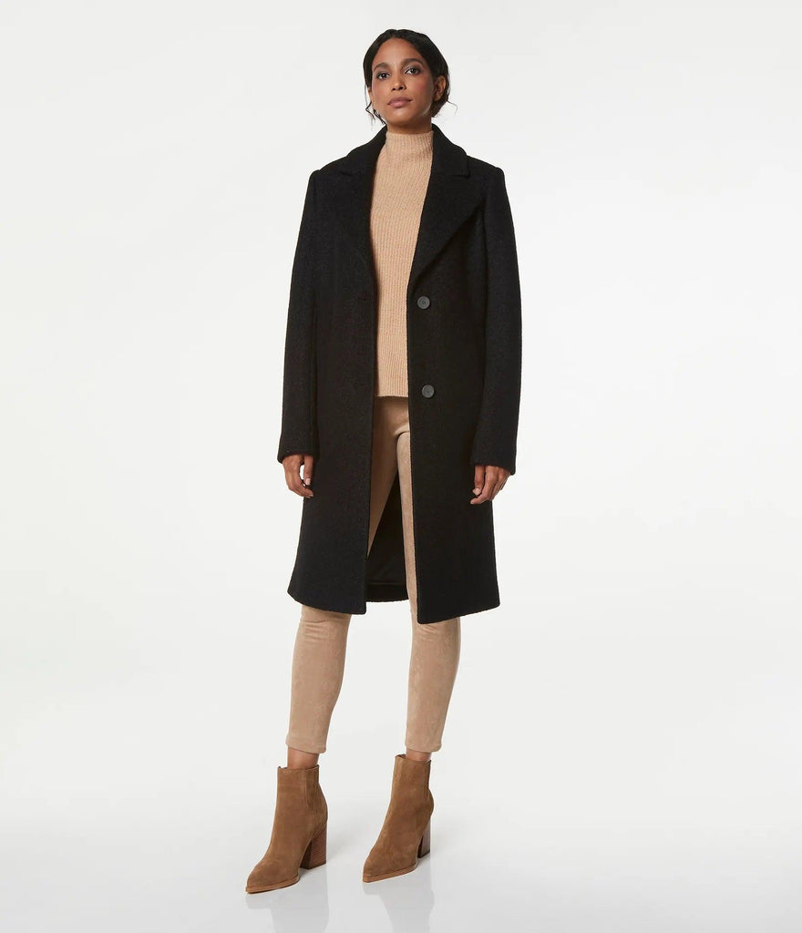 womens black wool walker coat